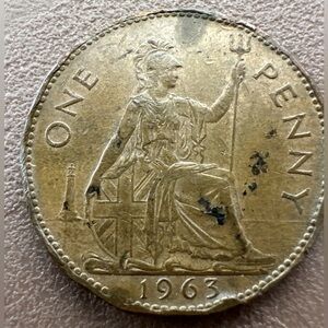 1963 One Penny Coin